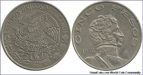 Mexico 5 Pesos 1976