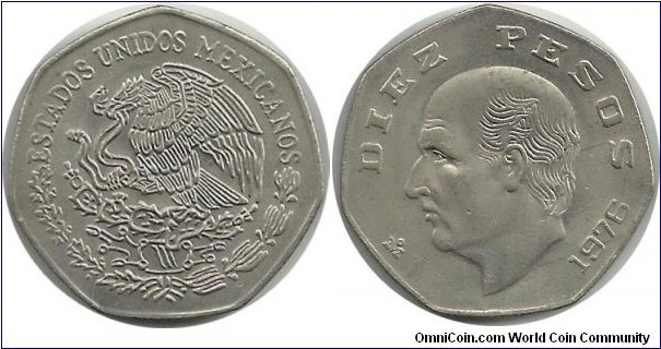 Mexico 10 Pesos 1976