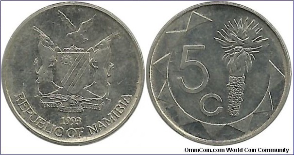Namibia 5 Cents 1993