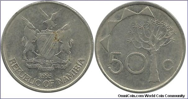 Namibia 50 Cents 1993