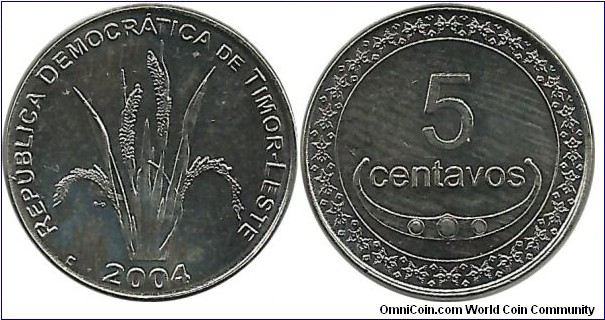 TimorLeste 5 Centavos 2004