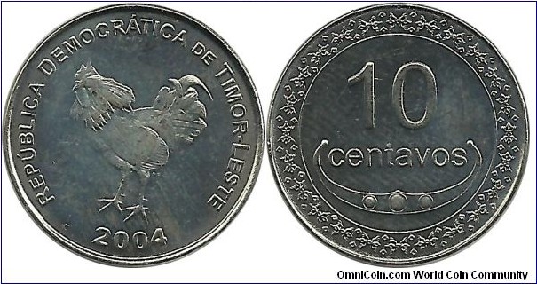 TimorLeste 10 Centavos 2004