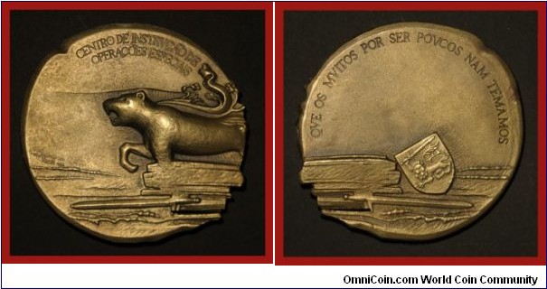 2000 o.j. Portugal Military Special Operations Panther Medal by Jorge Coelho. Bronze: 75MM./155 gm.
