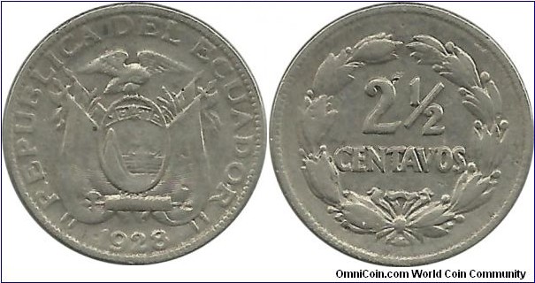Ecuador 2½ Centavos 1928