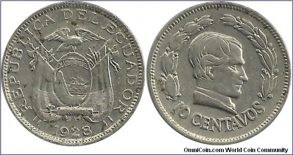 Ecuador 10 Centavos 1928