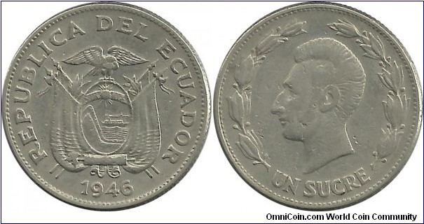 Ecuador 1 Sucre 1946