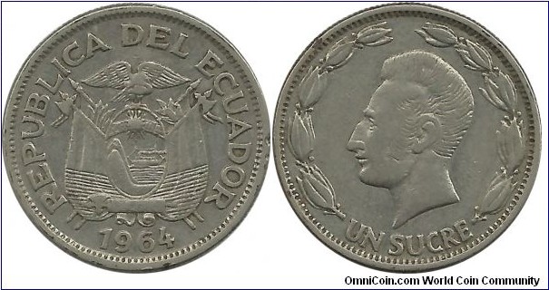 Ecuador 1 Sucre 1964