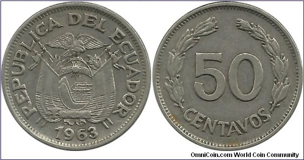 Ecuador 50 Centavos 1963