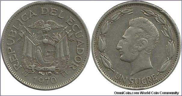 Ecuador 1 Sucre 1970