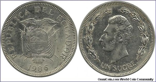 Ecuador 1 Sucre 1986