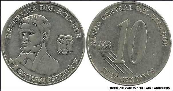 Ecuador 10 Centavos 2000