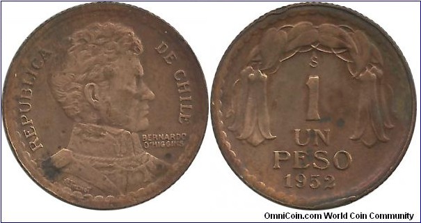 Chile 1 Peso 1952