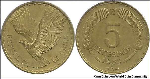 Chile 5 Centesimos 1963