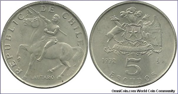Chile 5 Escudos 1972