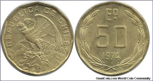 Chile 50 Escudos 1974