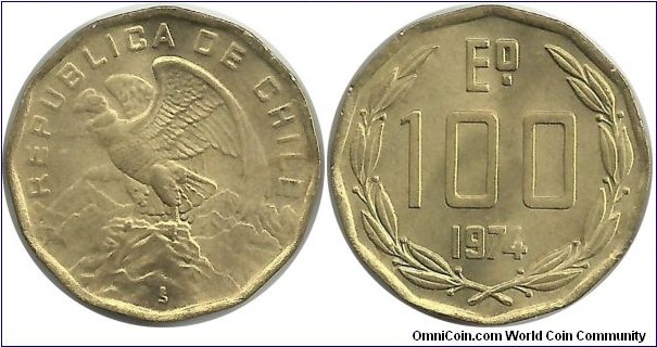 Chile 100 Escudos 1974