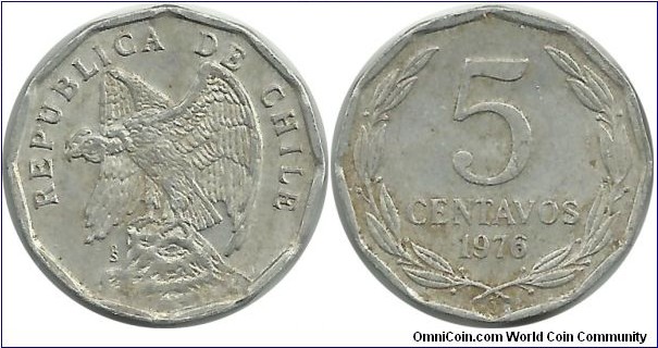 Chile 5 Centavos 1976