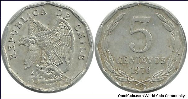 Chile 5 Centavos 1976