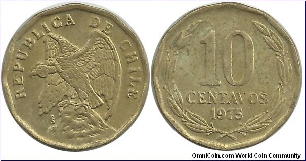 Chile 10 Centavos 1975
