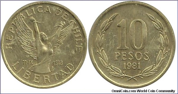 Chile 10 Pesos 1981