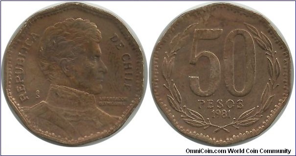 Chile 50 Pesos 1981