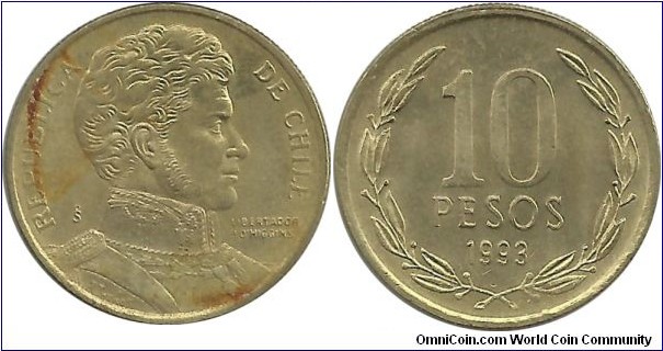 Chile 10 Pesos 1993