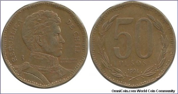 Chile 50 Pesos 1994