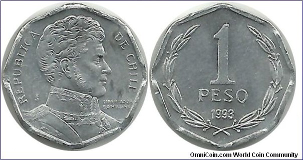 Chile 1 Peso 1993