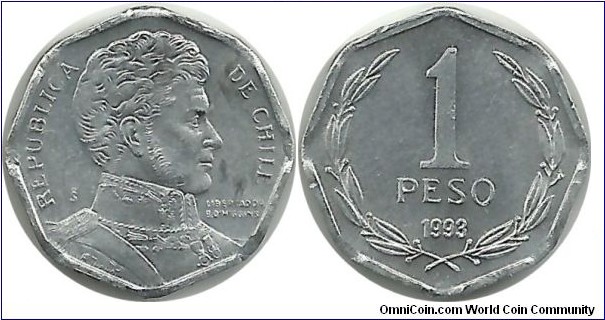 Chile 1 Peso 1993
