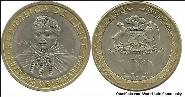 Chile 100 Pesos 2003