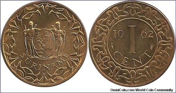 Surinam 1 Cent 1962