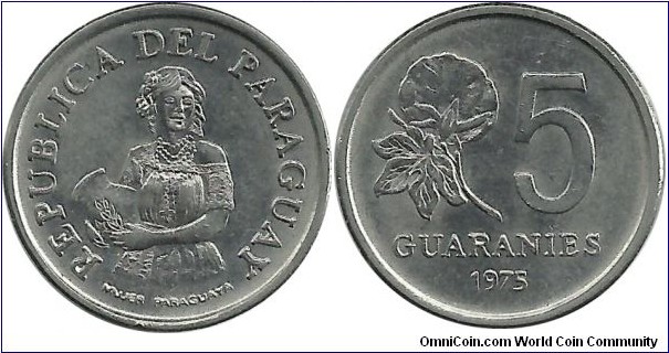 Paraguay 5 Guaranies 1975