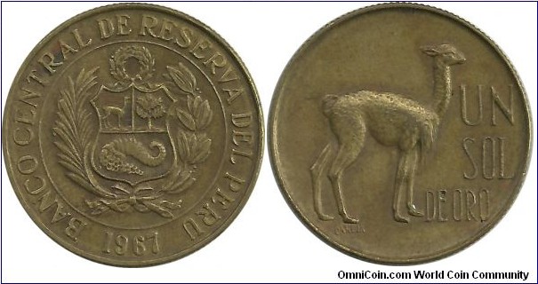Peru 1 Sol de Oro 1967