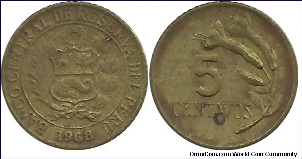 Peru 5 Centavos 1968