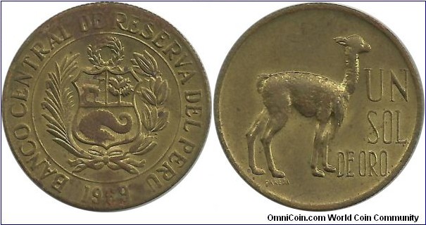 Peru 1 Sol de Oro 1969