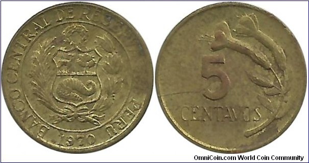 Peru 5 Centavos 1970