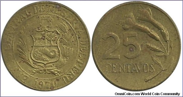 Peru 25 Centavos 1970