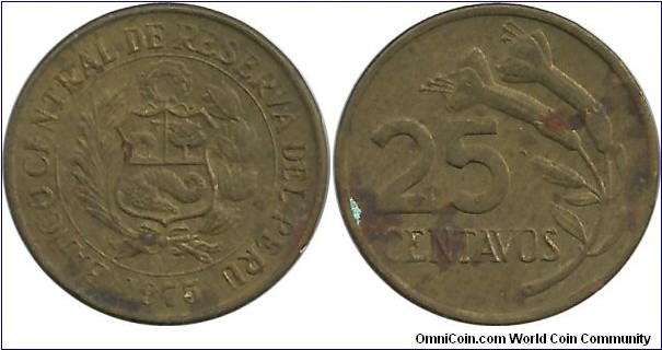 Peru 25 Centavos 1975