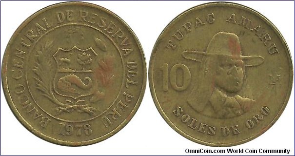 Peru 10 Soles de Oro 1978