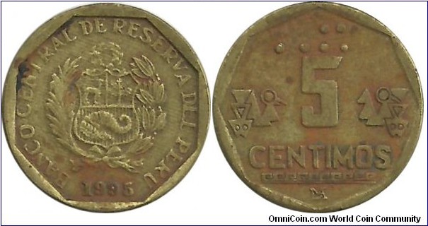 Peru 5 Centimos 1995