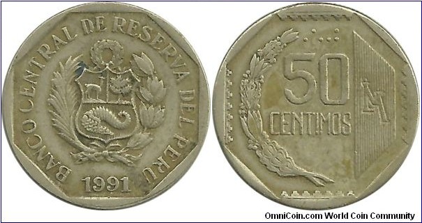 Peru 50 Centimos 1991