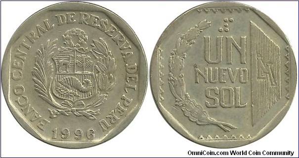 Peru 1 Nuevo Sol 1996