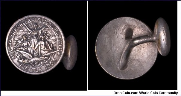 Alaska-Yukon-Pacific Exposition cuff link or button.