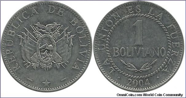 Bolivia 1 Boliviano 2004