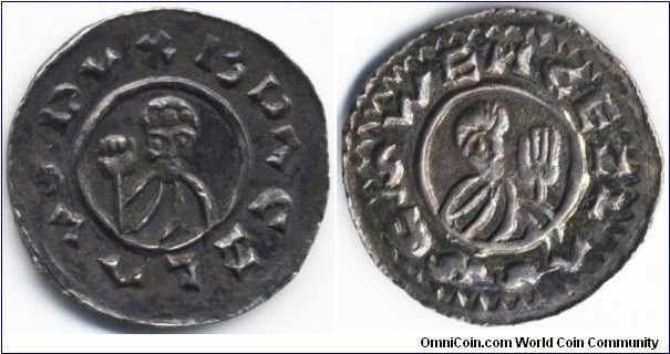 Bohemia 
Břetislav I. 
1039 - 1055 
silver Denar, 
minted after 1050