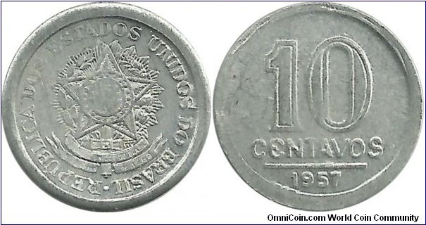 Brasil 10 Centavos 1957