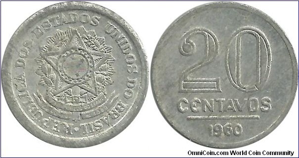 Brasil 20 Centavos 1960