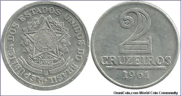 Brasil 2 Cruzeiros 1961