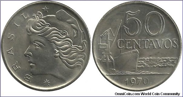 Brasil 50 Centavos 1970
