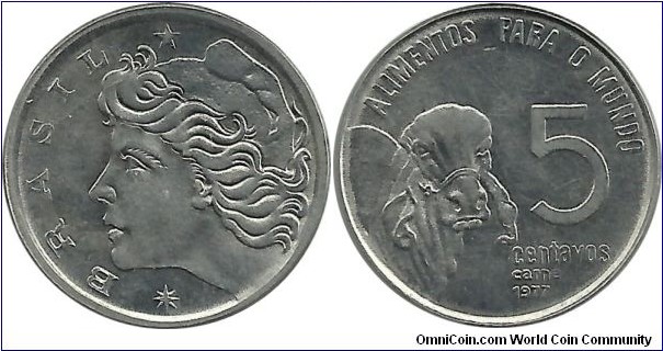 Brasil 5 Centavos 1977-FAO